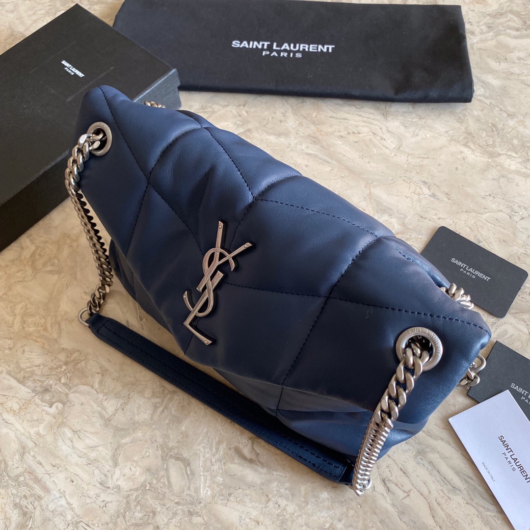 PUFFER MEDIUM BAG IN QUILTED LAMBSKIN