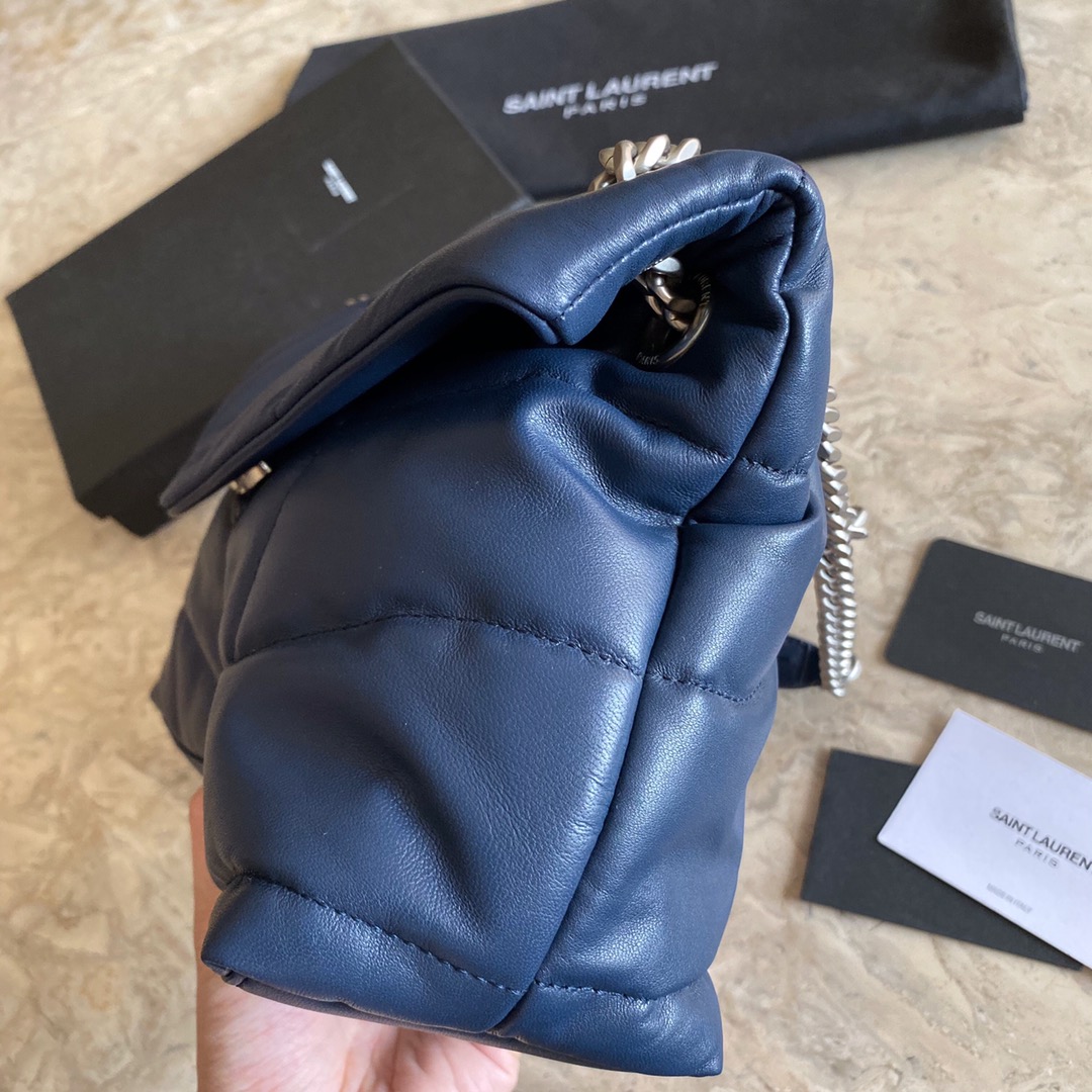 PUFFER MEDIUM BAG IN QUILTED LAMBSKIN