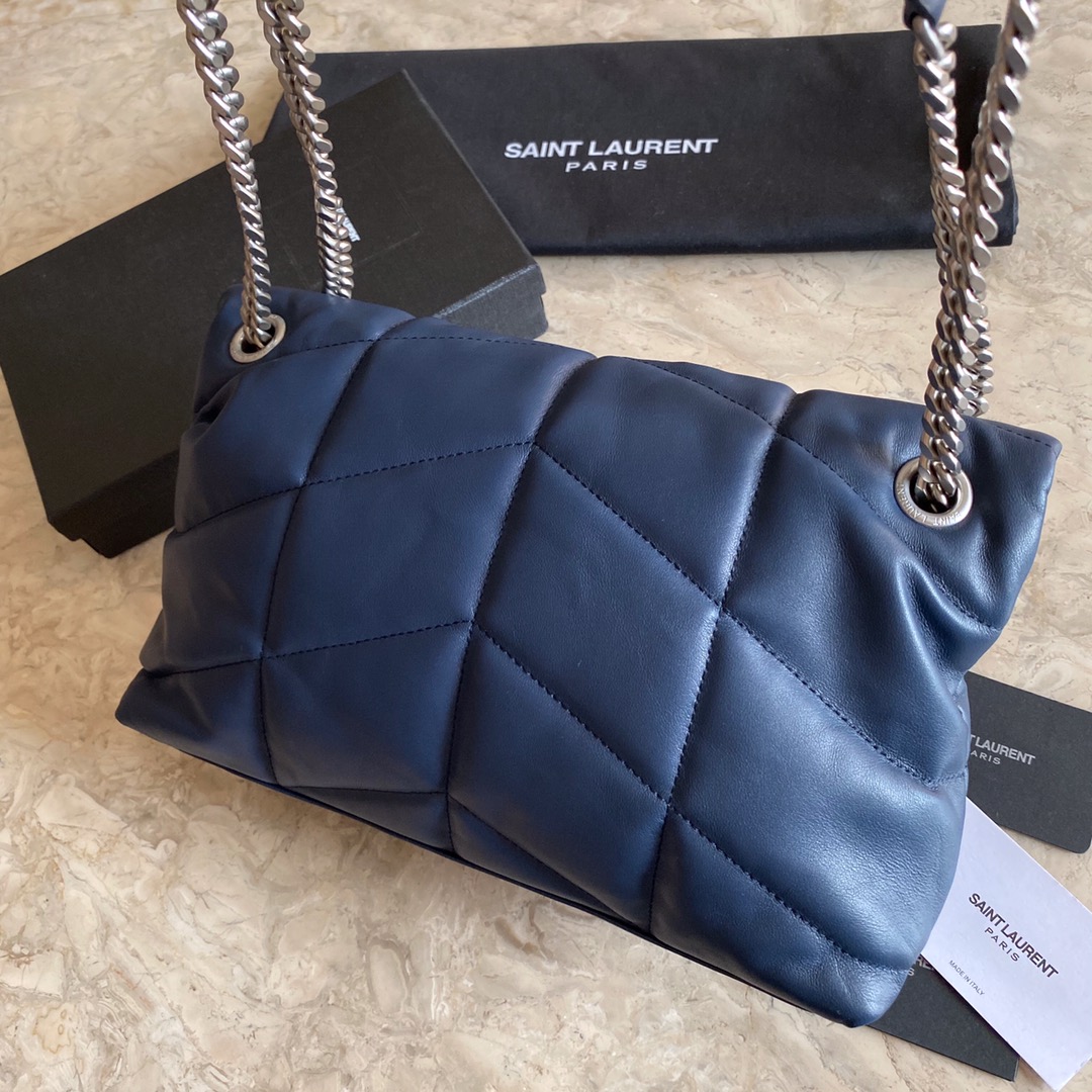 PUFFER MEDIUM BAG IN QUILTED LAMBSKIN
