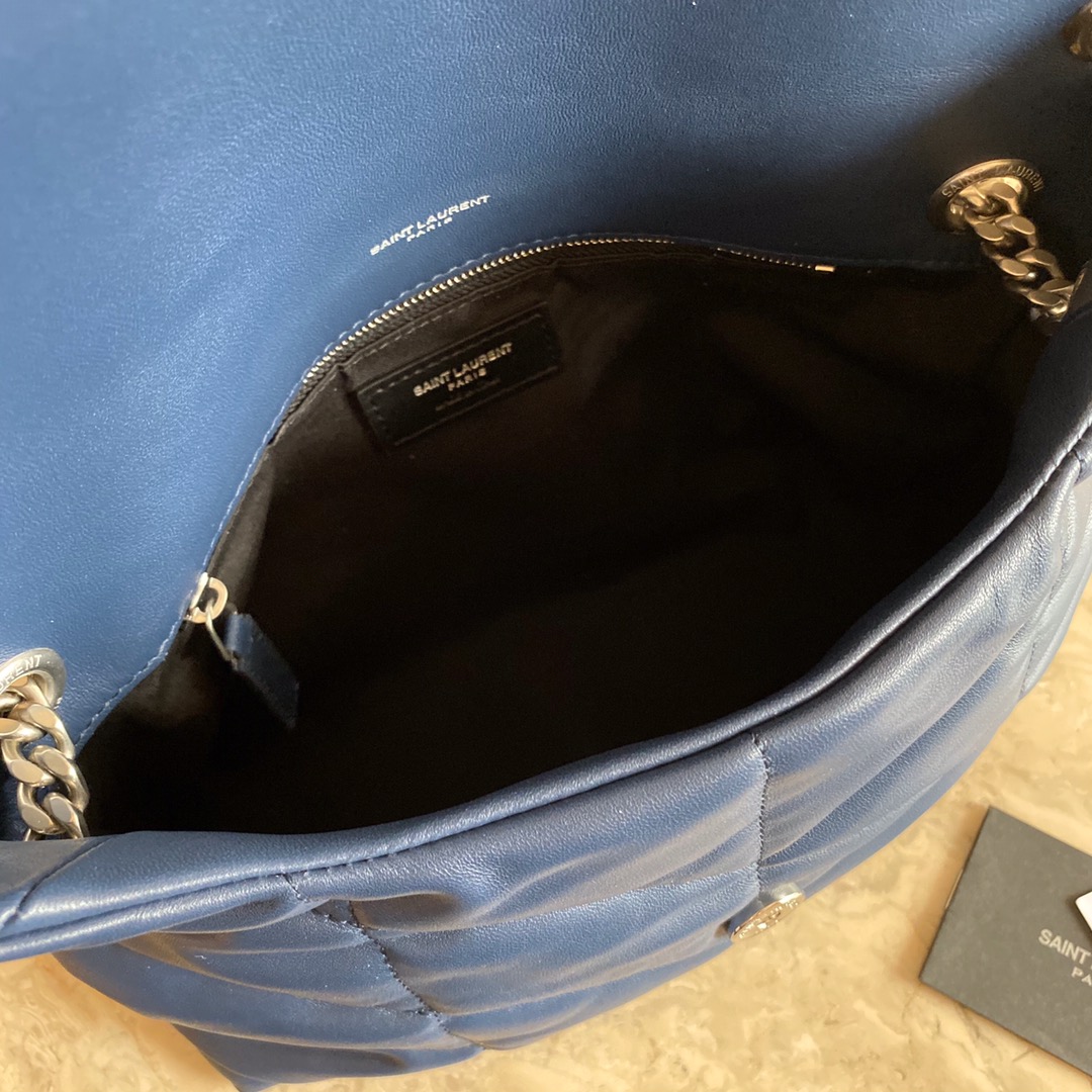 PUFFER MEDIUM BAG IN QUILTED LAMBSKIN