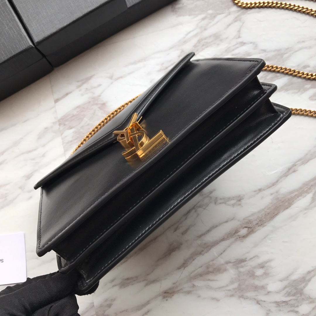 CASSANDRA MONOGRAM CLASP BAG IN OSTRICH