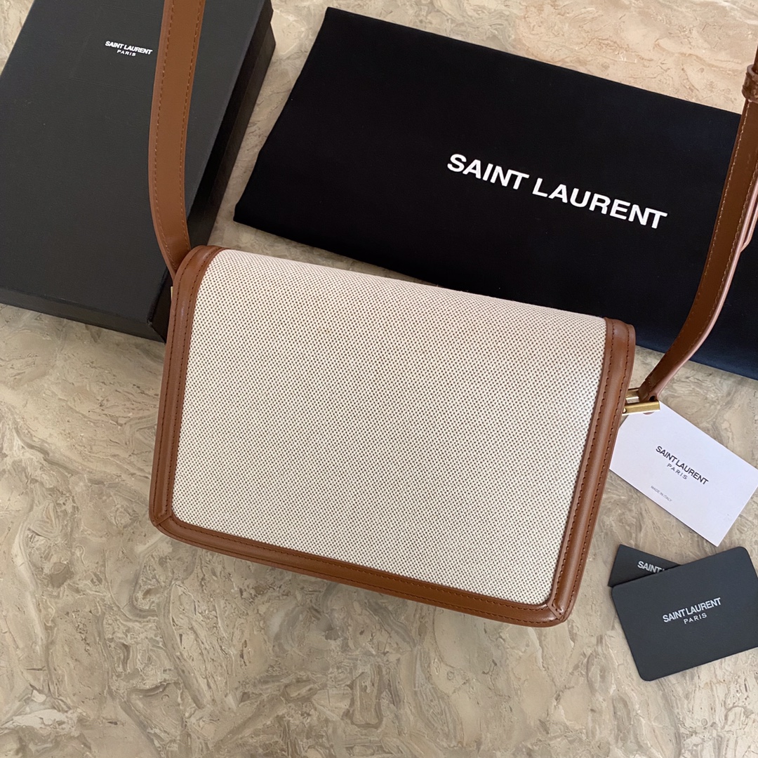 SOLFERINO MEDIUM SATCHEL IN BOX SAINT LAURENT LEATHER