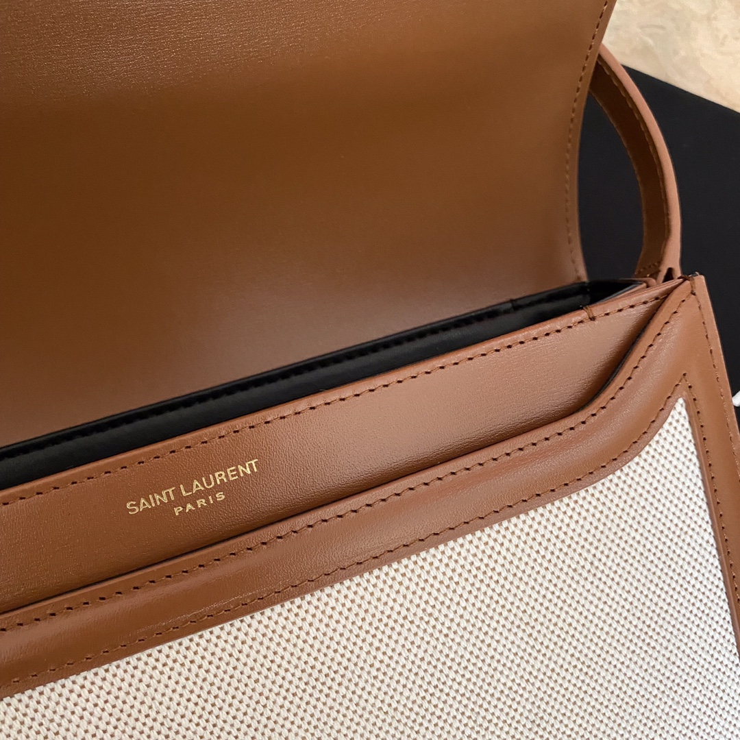 SOLFERINO MEDIUM SATCHEL IN BOX SAINT LAURENT LEATHER