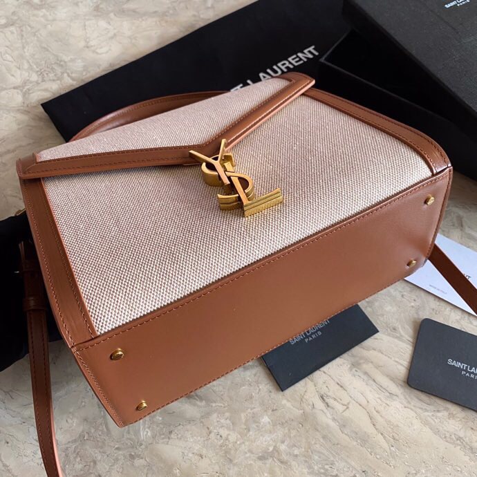 SOLFERINO LARGE SATCHEL IN BOX SAINT LAURENT LEATHER