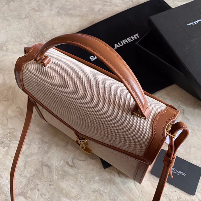 SOLFERINO LARGE SATCHEL IN BOX SAINT LAURENT LEATHER