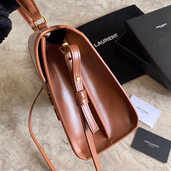 SOLFERINO LARGE SATCHEL IN BOX SAINT LAURENT LEATHER