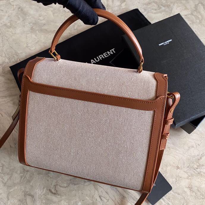 SOLFERINO LARGE SATCHEL IN BOX SAINT LAURENT LEATHER
