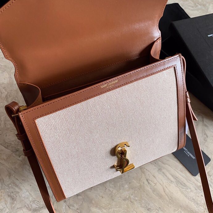 SOLFERINO LARGE SATCHEL IN BOX SAINT LAURENT LEATHER