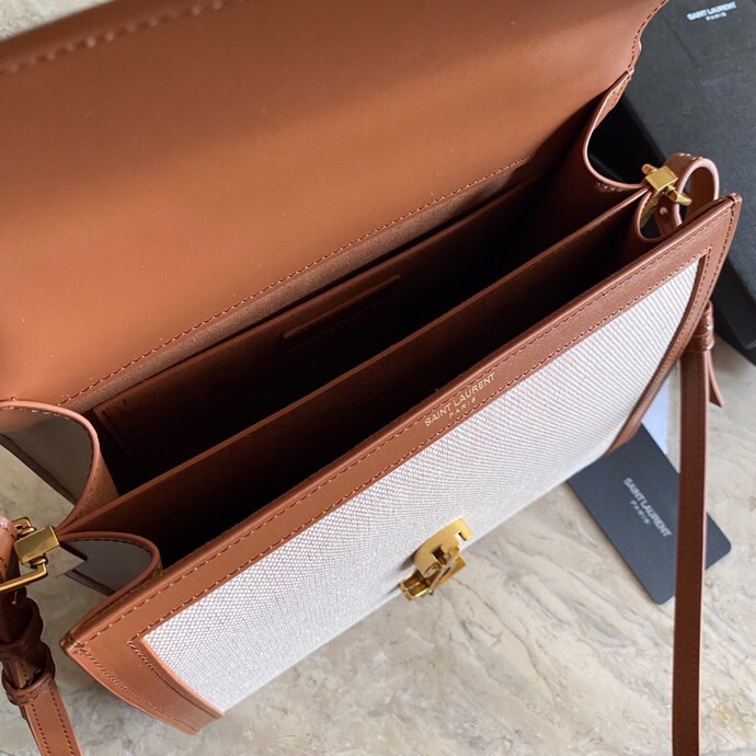 SOLFERINO LARGE SATCHEL IN BOX SAINT LAURENT LEATHER