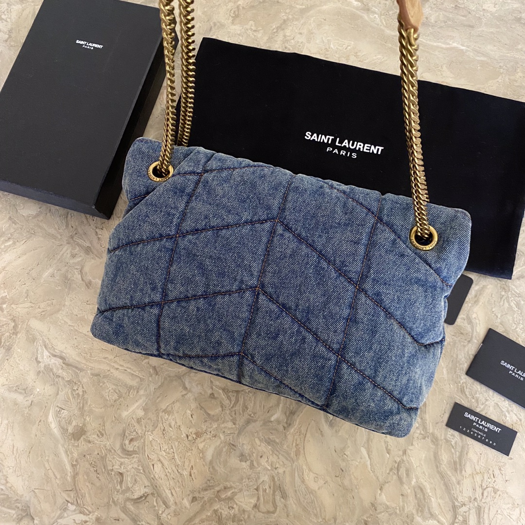 PUFFER MEDIUM BAG IN QUILTED LAMBSKIN-29CM