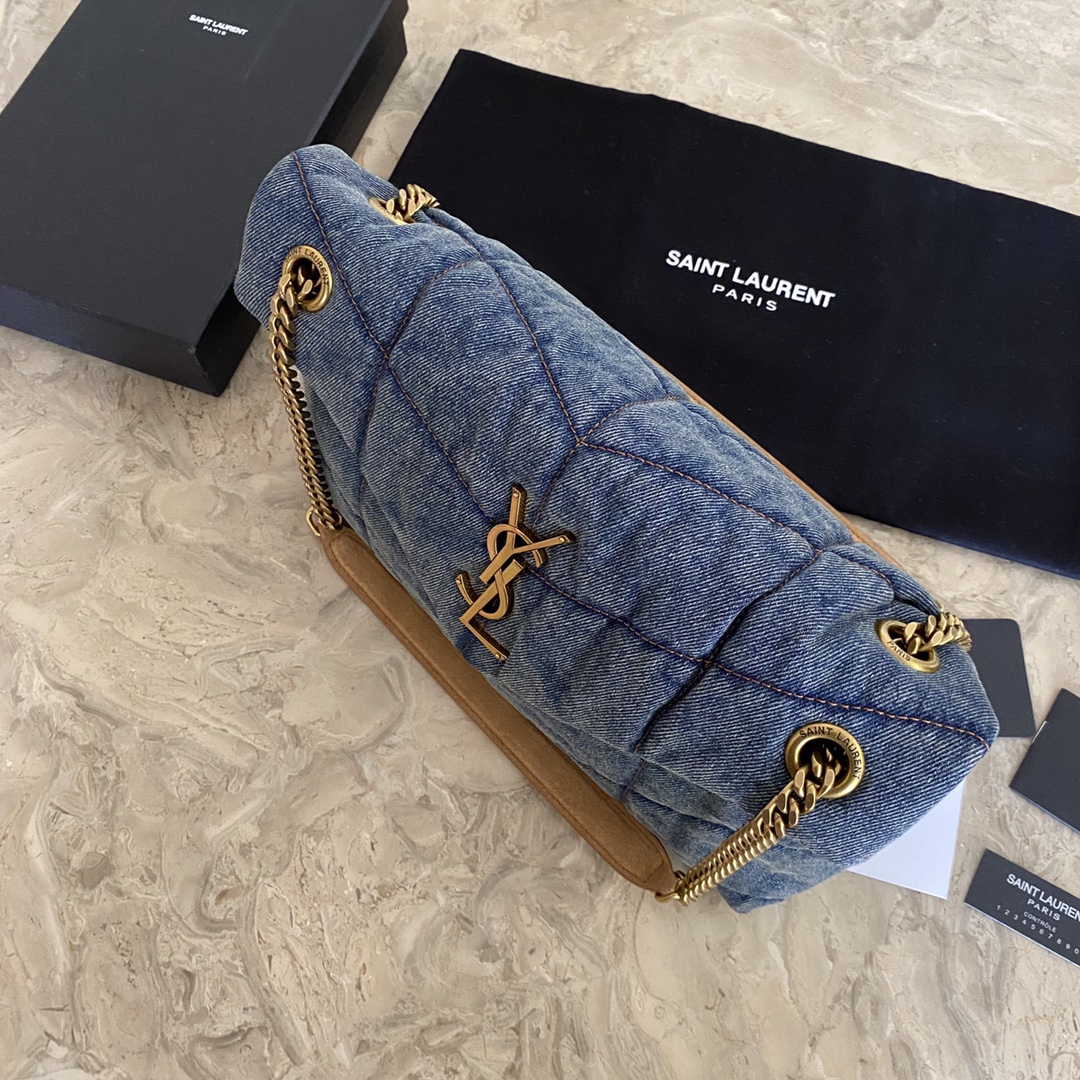 PUFFER MEDIUM BAG IN QUILTED LAMBSKIN-29CM