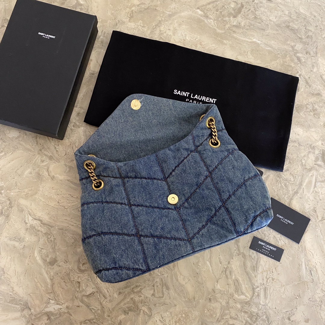 PUFFER MEDIUM BAG IN QUILTED LAMBSKIN-29CM