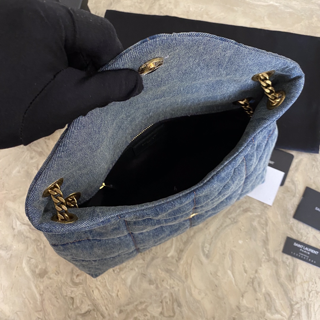 PUFFER MEDIUM BAG IN QUILTED LAMBSKIN-29CM