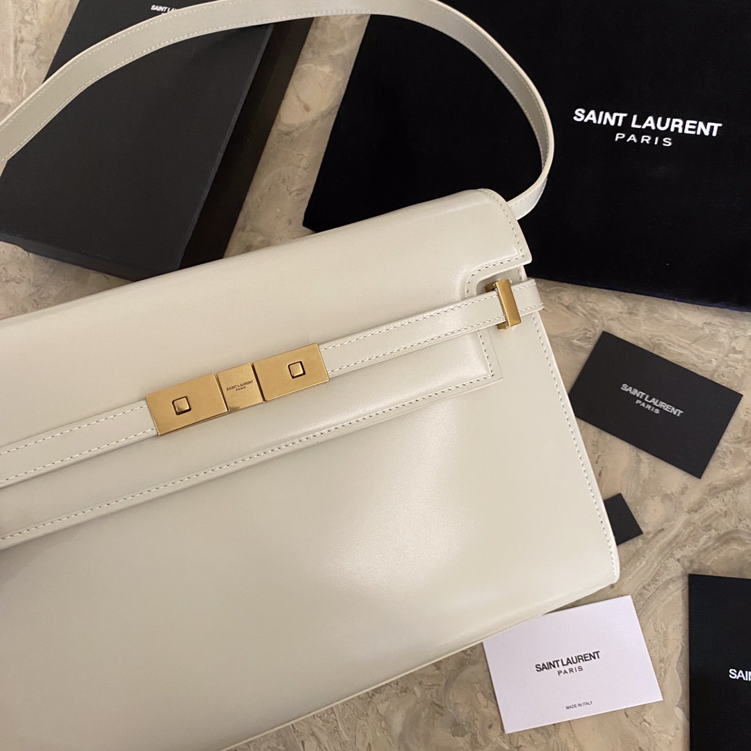 MANHATTAN MEDIUM SHOPPING BAG IN BOX SAINT LAURENT LEATHER