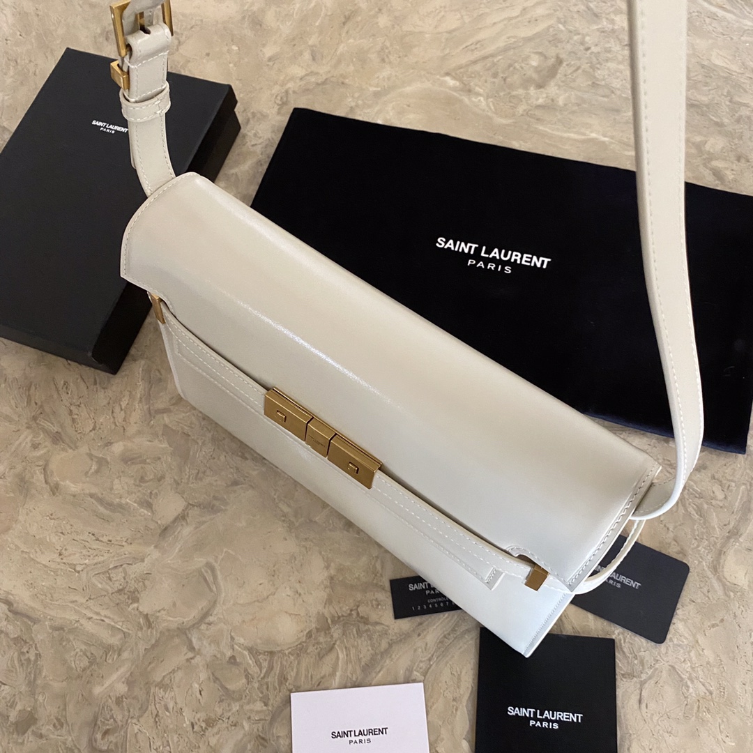 MANHATTAN MEDIUM SHOPPING BAG IN BOX SAINT LAURENT LEATHER