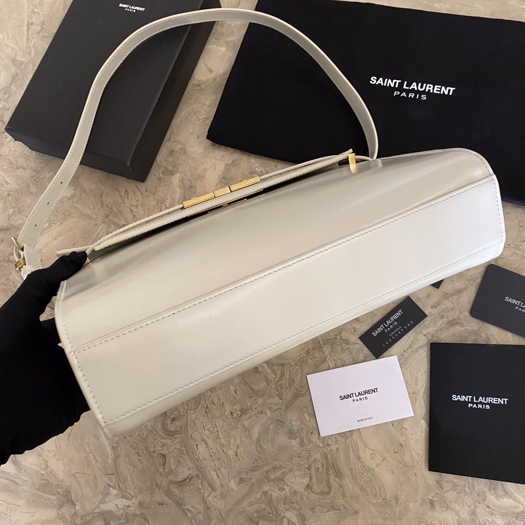 MANHATTAN MEDIUM SHOPPING BAG IN BOX SAINT LAURENT LEATHER