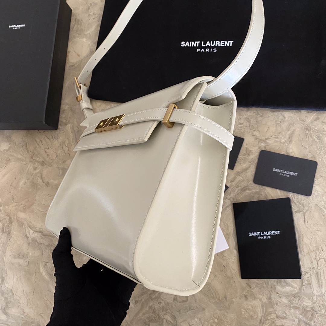 MANHATTAN MEDIUM SHOPPING BAG IN BOX SAINT LAURENT LEATHER