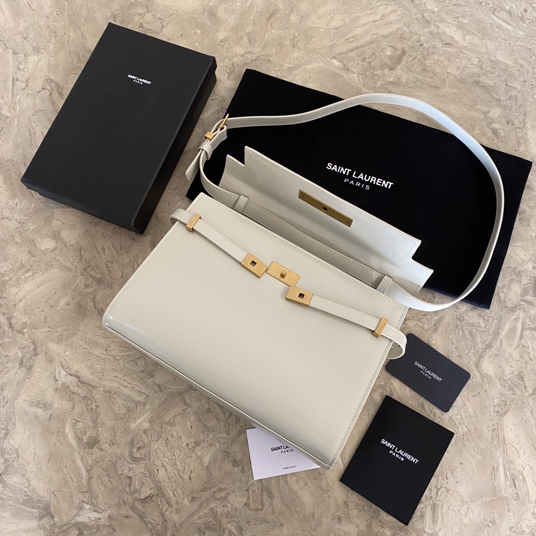 MANHATTAN MEDIUM SHOPPING BAG IN BOX SAINT LAURENT LEATHER