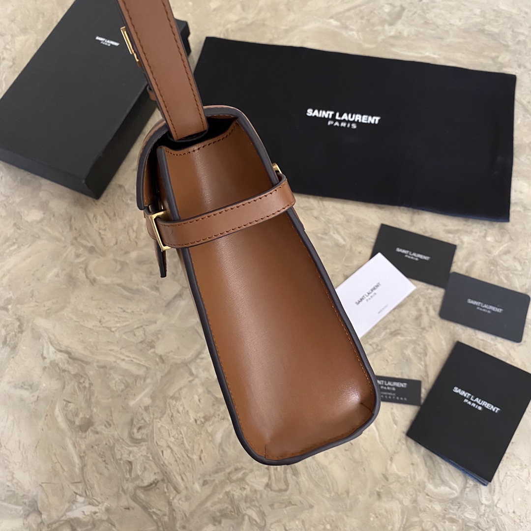 MANHATTAN MEDIUM SHOPPING BAG IN BOX SAINT LAURENT LEATHER