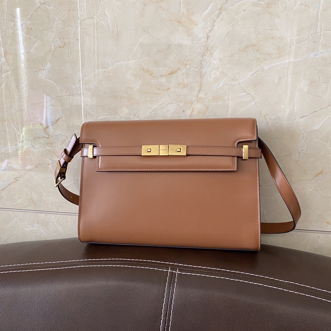 MANHATTAN MEDIUM SHOPPING BAG IN BOX SAINT LAURENT LEATHER