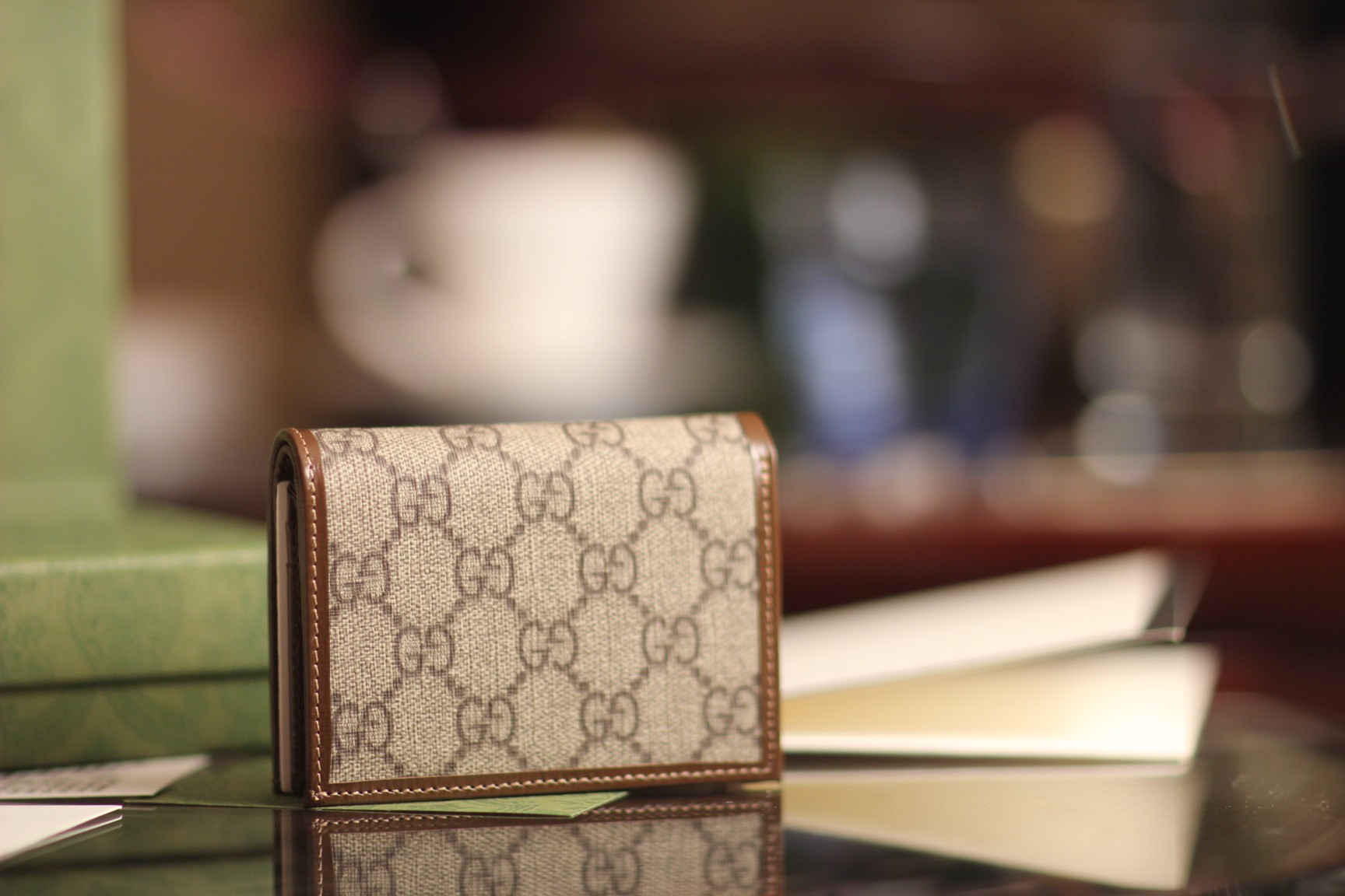 G*u*i horsebit 1955 card case wallet