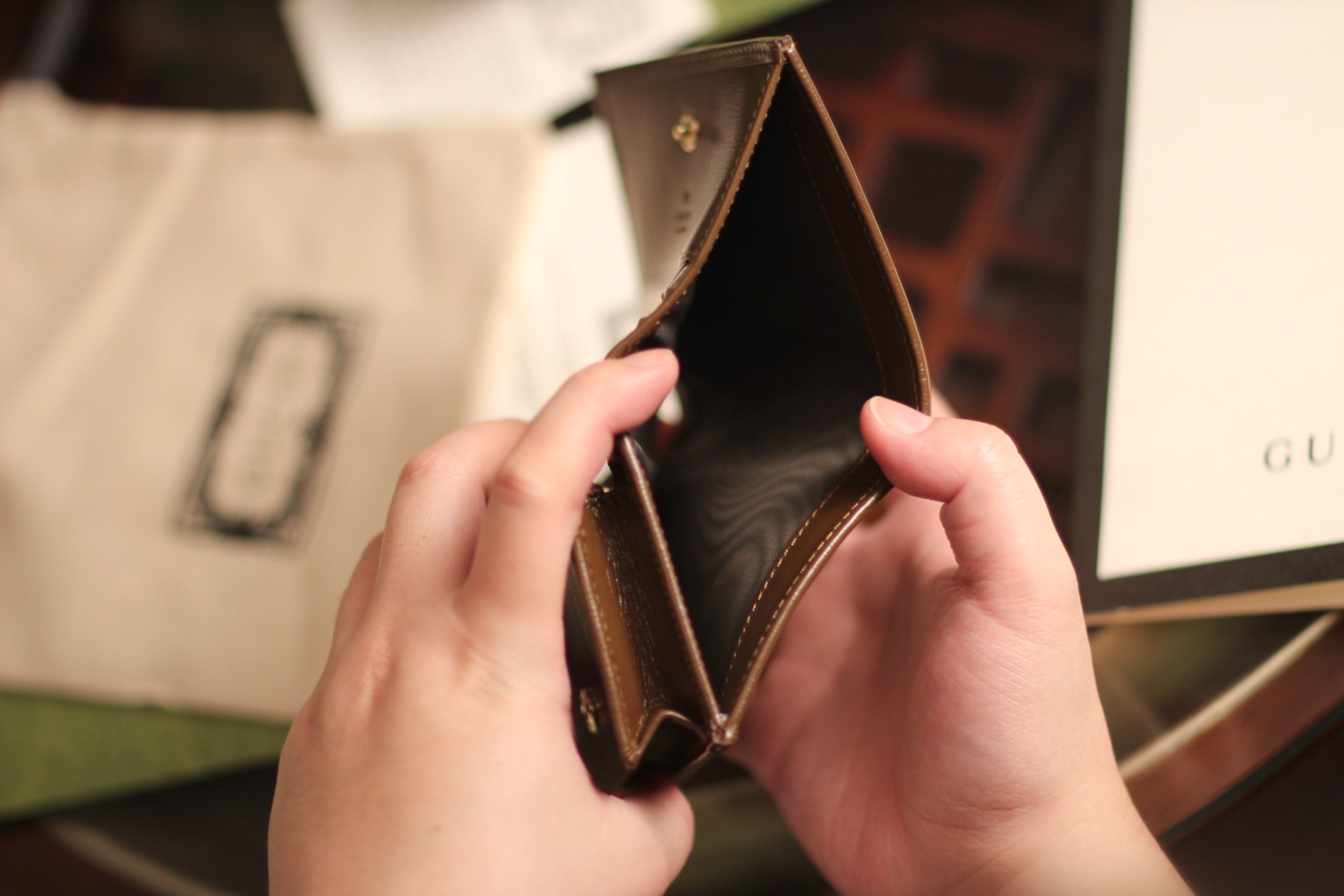 G*u*i horsebit 1955 card case wallet