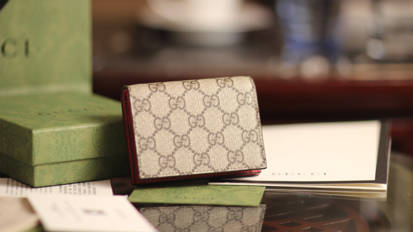 G*u*i cherry wallet
