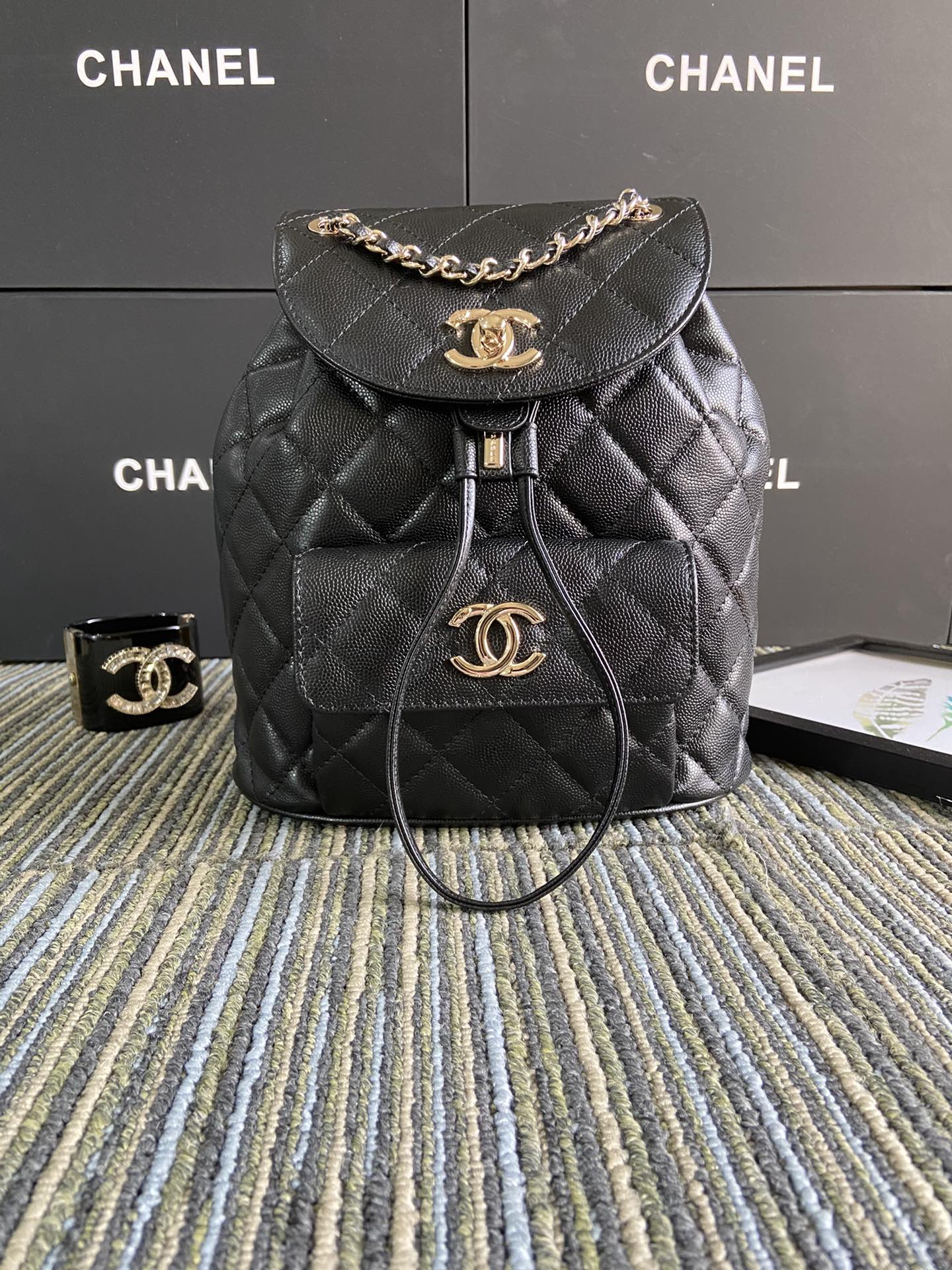 Ch*el ball pattern backpack