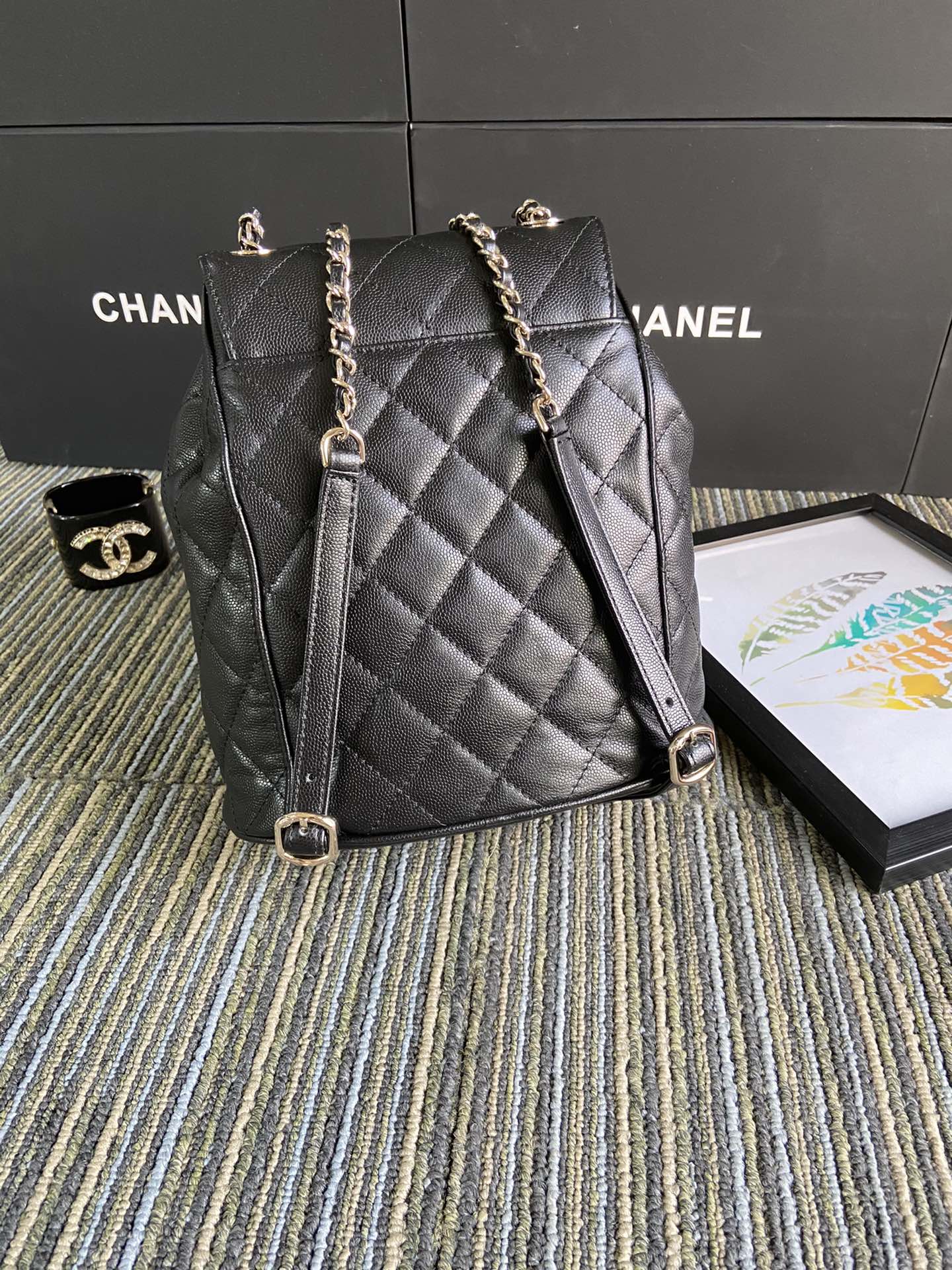 Ch*el ball pattern backpack