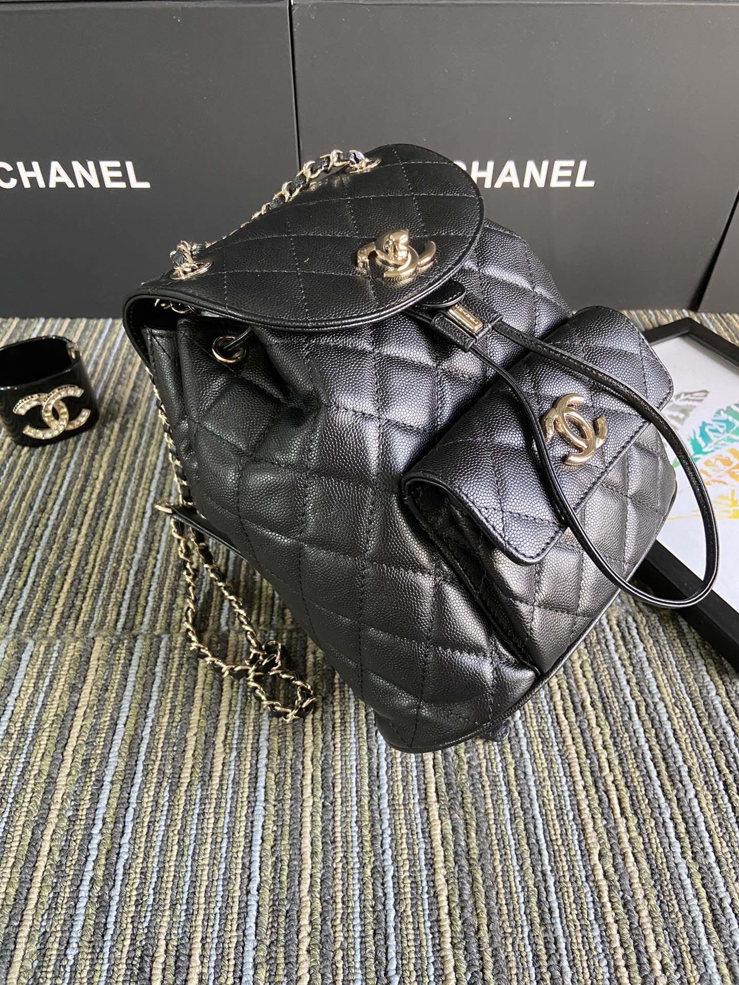Ch*el ball pattern backpack