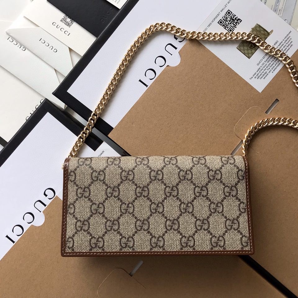 G*u*i horsebit 1955 wallet with chain