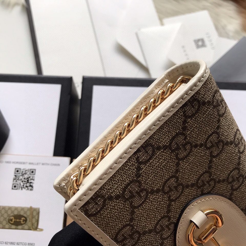 G*u*i horsebit 1955 wallet with chain
