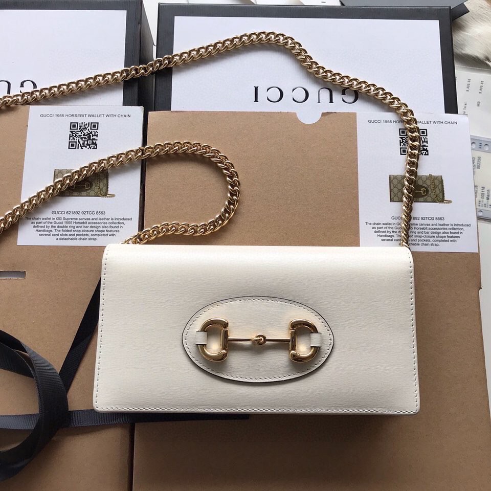 G*u*i horsebit 1955 wallet with chain