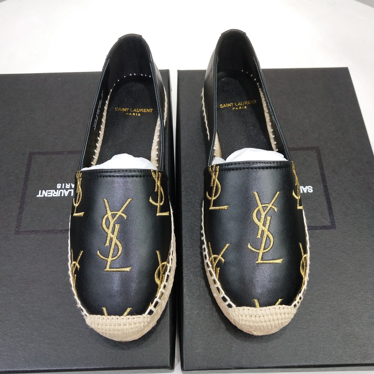 MONOGRAM ESPADRILLES IN METALIZED LAMBSKIN