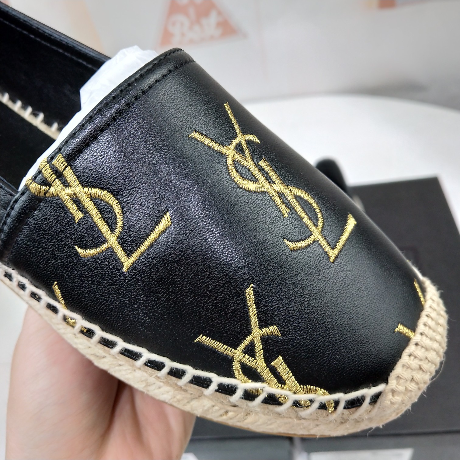 MONOGRAM ESPADRILLES IN METALIZED LAMBSKIN