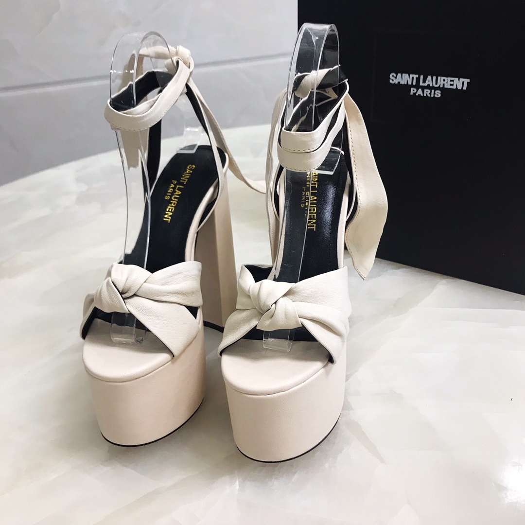YSL BIANCA SANDALS IN SMOOTH LEATHER