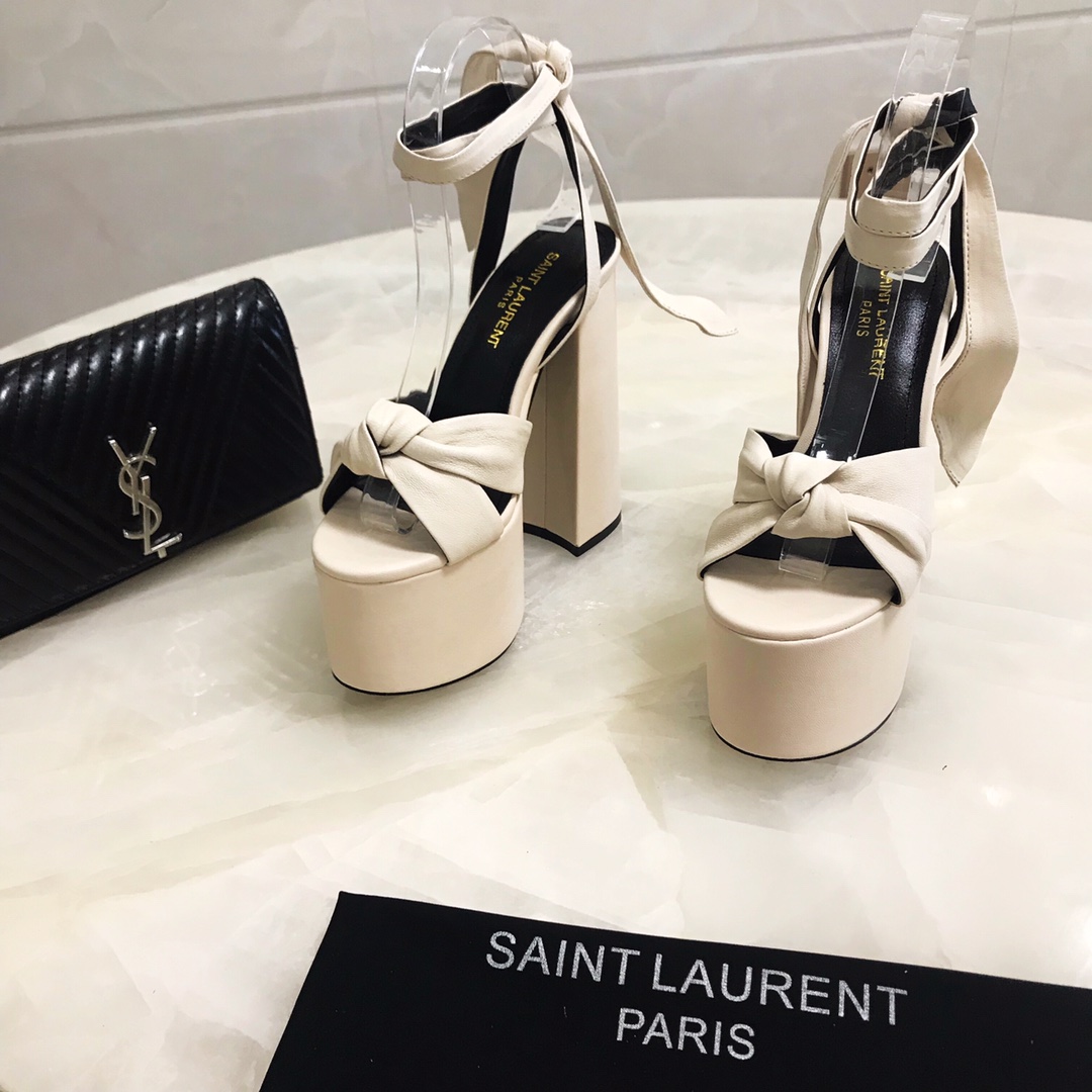 YSL BIANCA SANDALS IN SMOOTH LEATHER