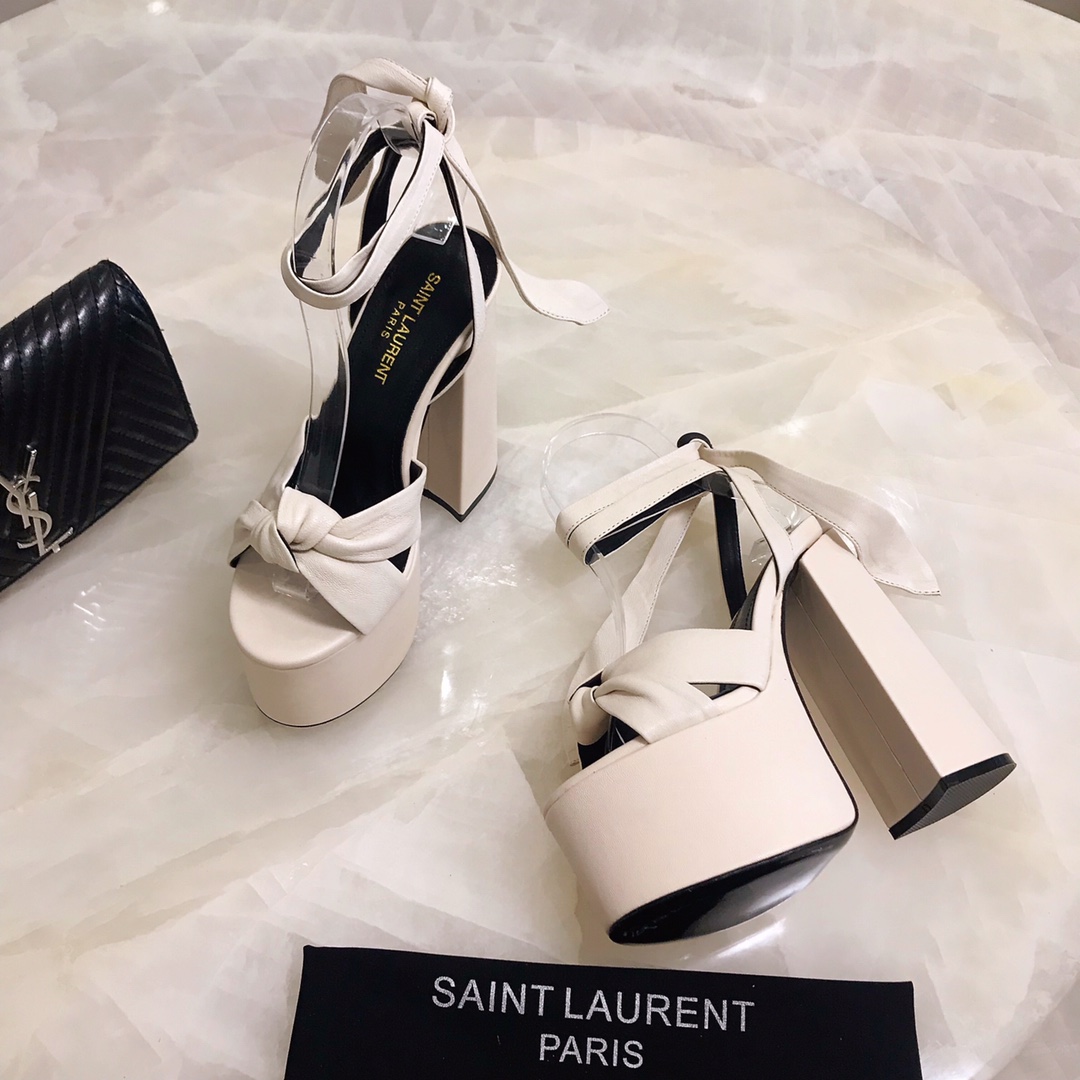 YSL BIANCA SANDALS IN SMOOTH LEATHER