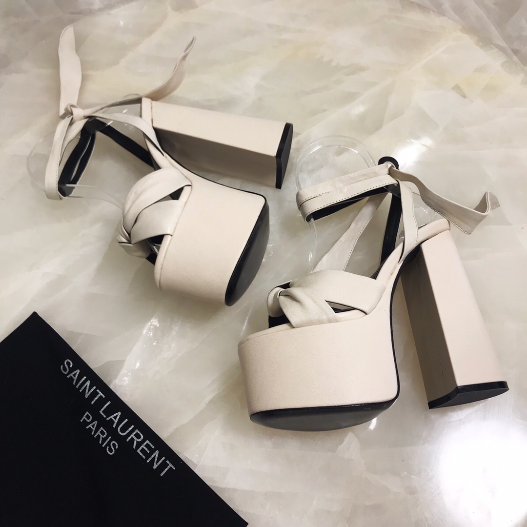 YSL BIANCA SANDALS IN SMOOTH LEATHER