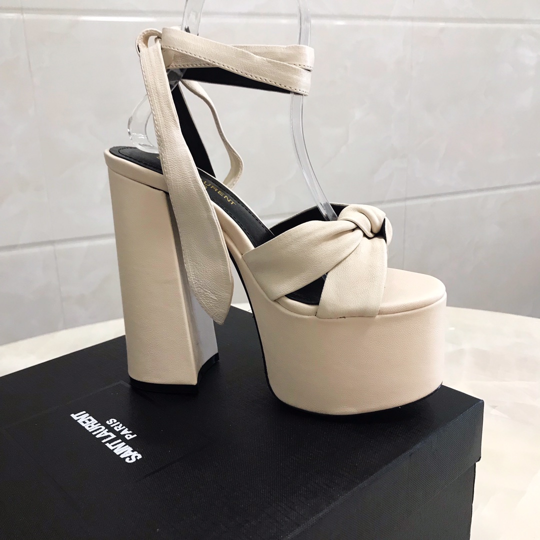 YSL BIANCA SANDALS IN SMOOTH LEATHER