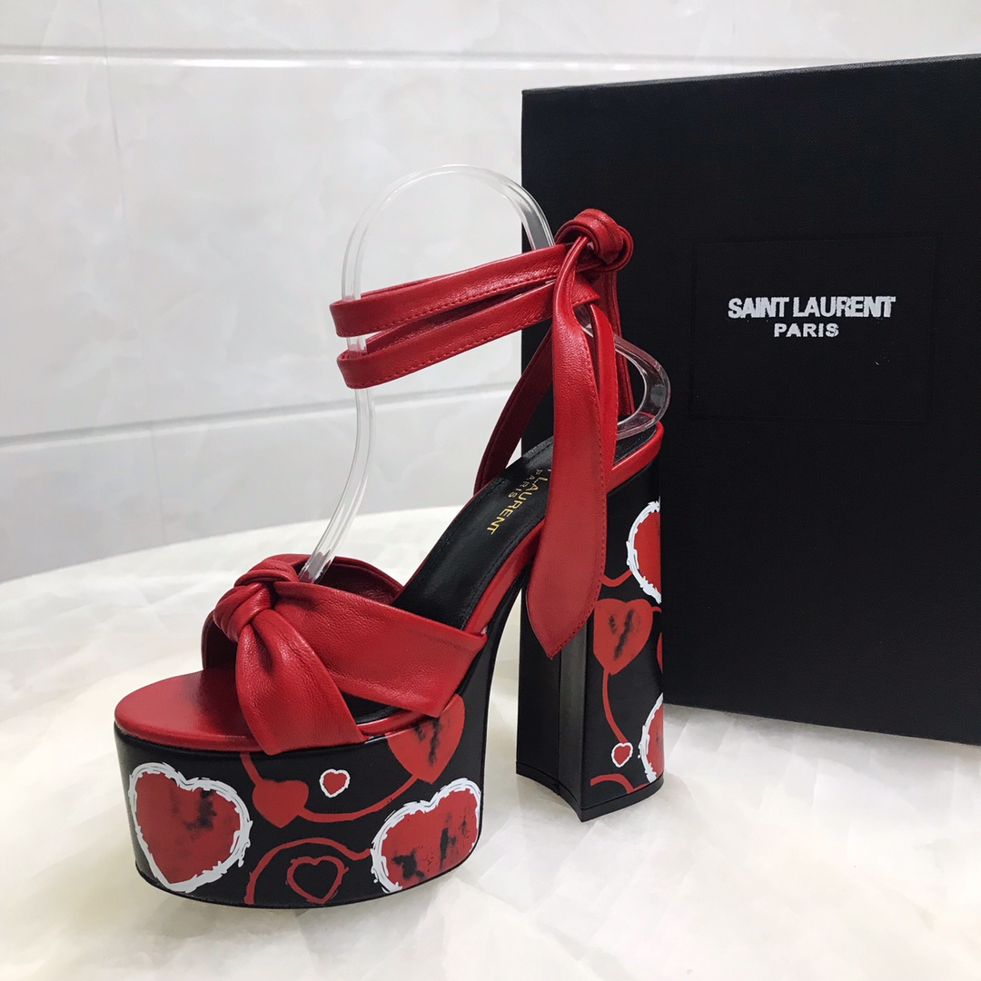 YSL BIANCA SANDALS IN SMOOTH LEATHERY