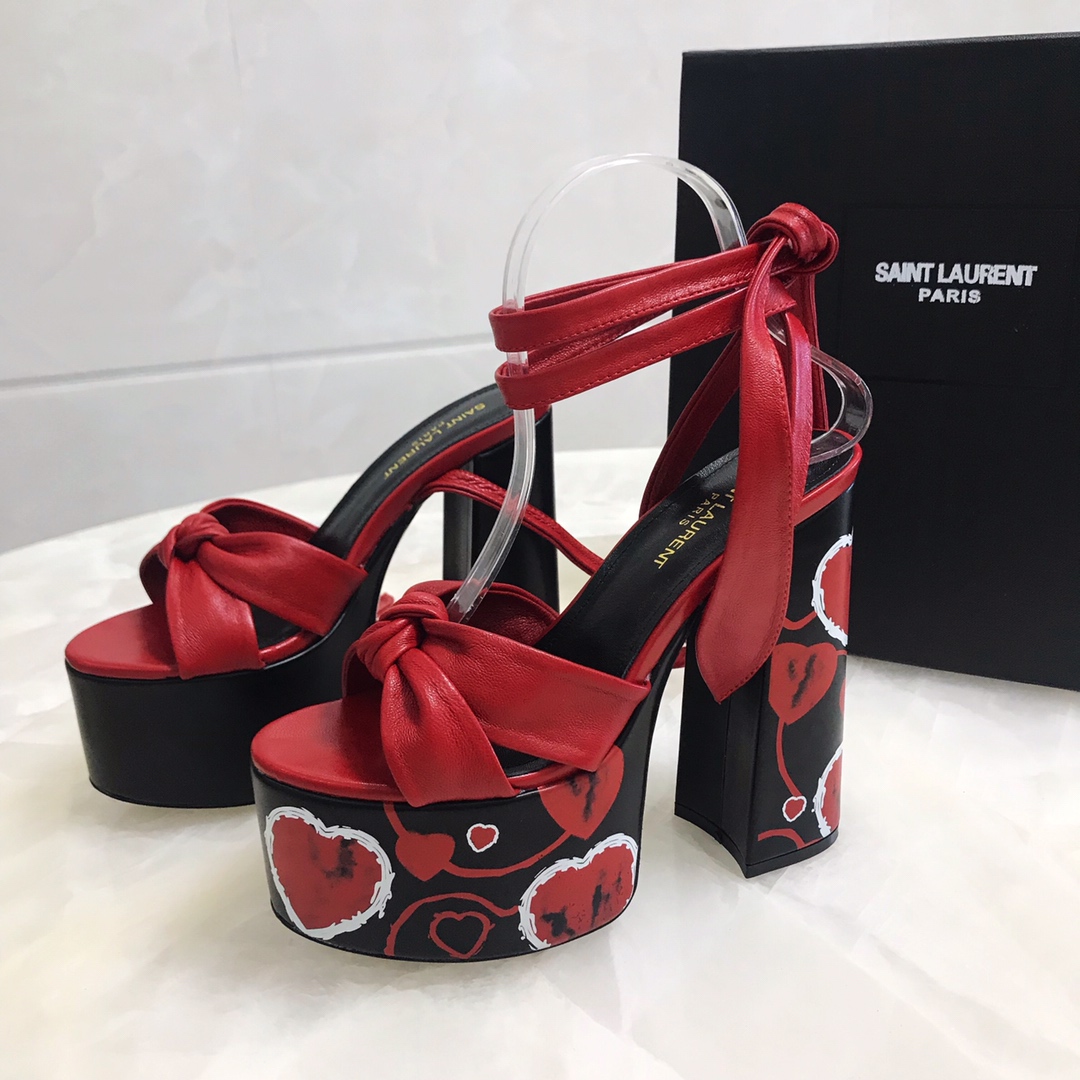 YSL BIANCA SANDALS IN SMOOTH LEATHERY