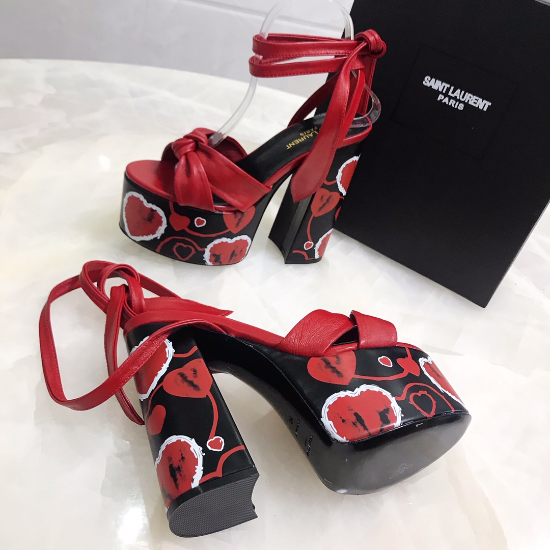 YSL BIANCA SANDALS IN SMOOTH LEATHERY