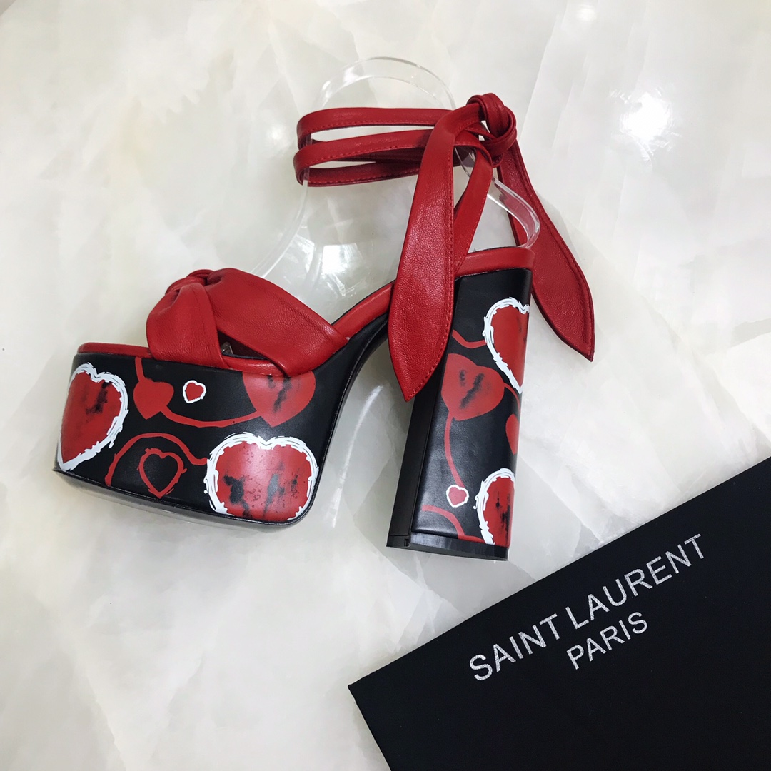 YSL BIANCA SANDALS IN SMOOTH LEATHERY