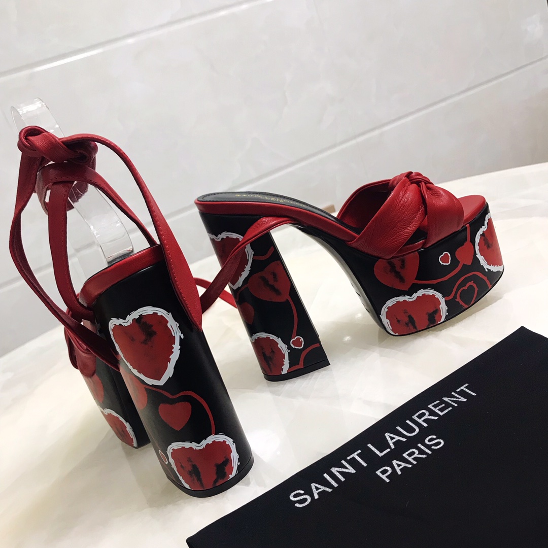YSL BIANCA SANDALS IN SMOOTH LEATHERY