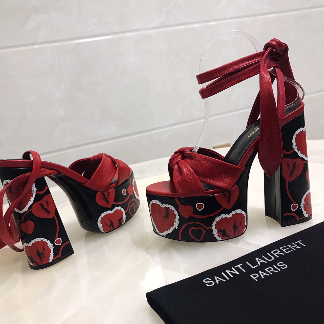YSL BIANCA SANDALS IN SMOOTH LEATHERY