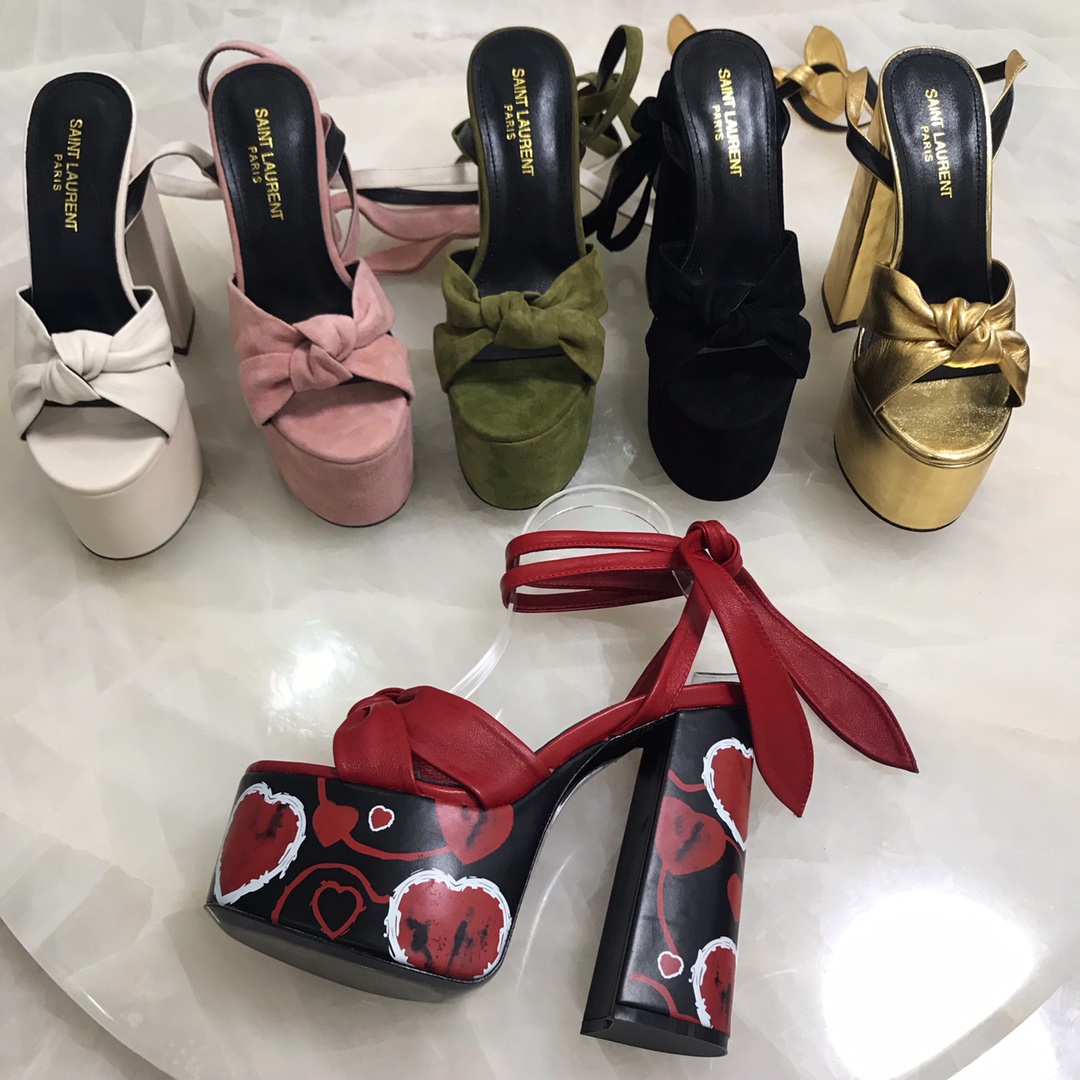 YSL BIANCA SANDALS IN SMOOTH LEATHERY