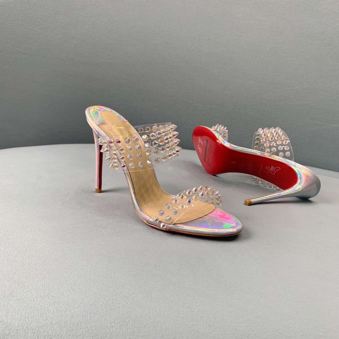 Ch**an louboutin flip spikes sandals