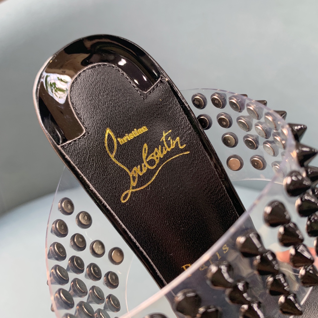 Ch**an louboutin flip spikes sandals
