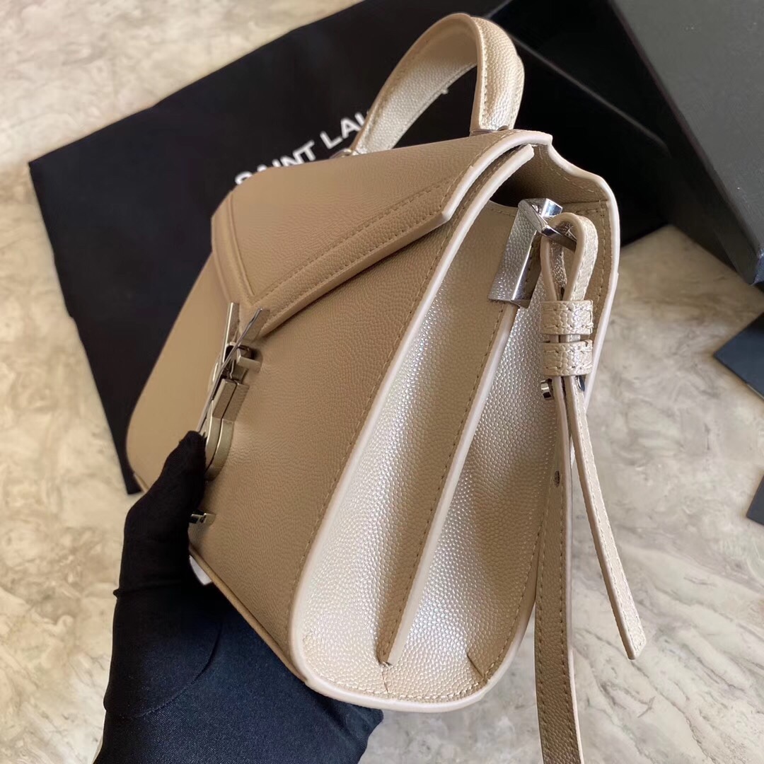 CASSANDRA MONOGRAM CLASP BAG IN MATTE PYTHON